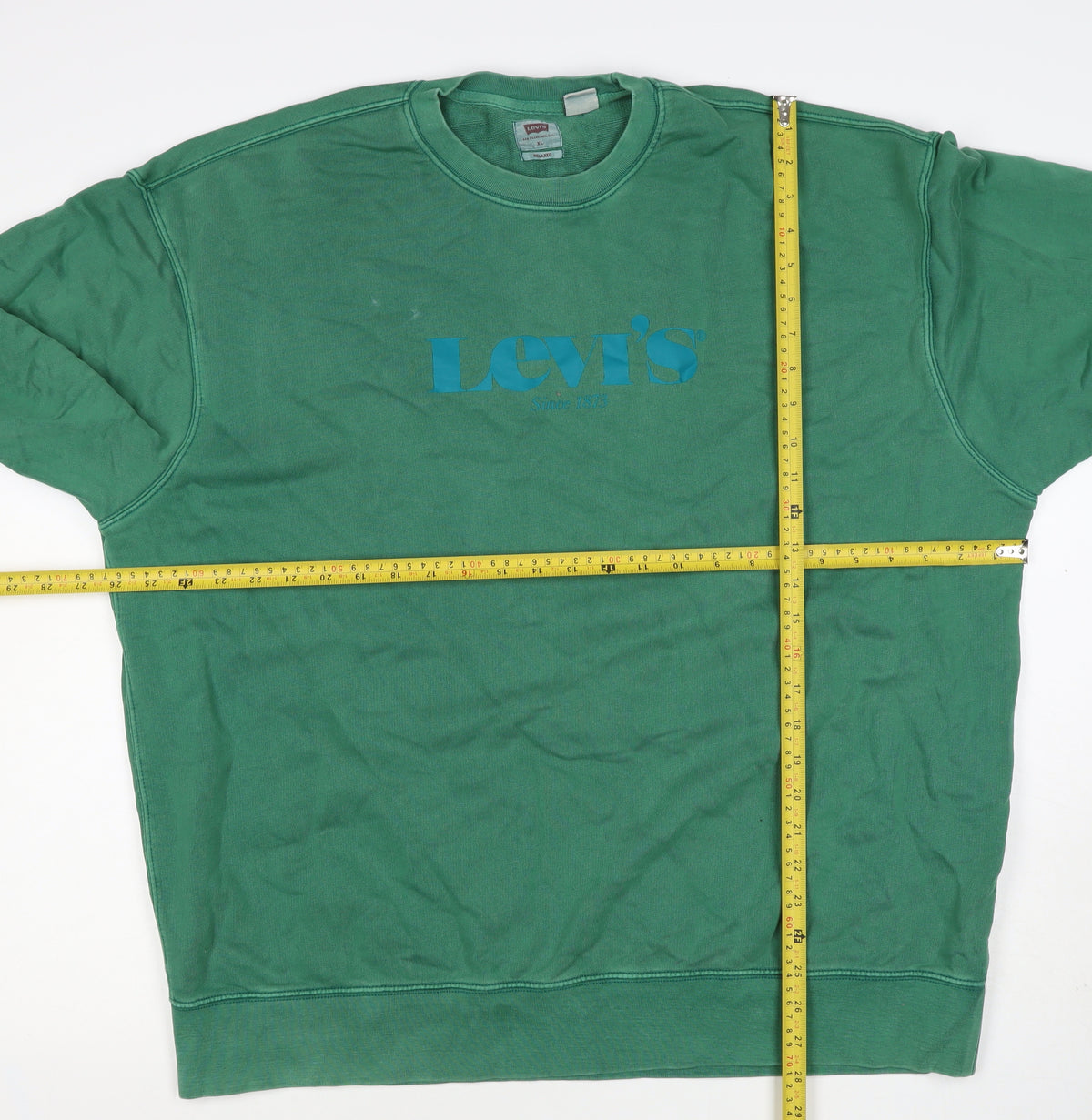 Levi's Men's Green XL Relaxed Logo Crew Neck Pullover Sweatshirt