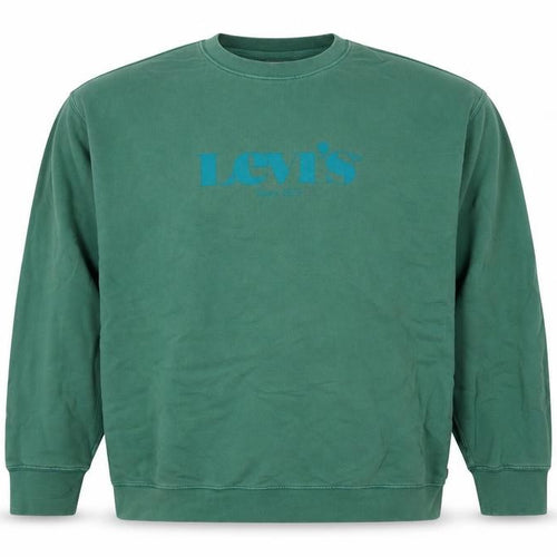 Levi's Men's Green XL Relaxed Logo Crew Neck Pullover Sweatshirt
