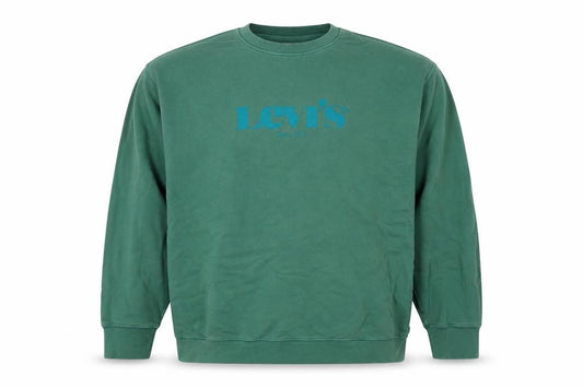 Levi's Men's Green XL Relaxed Logo Crew Neck Pullover Sweatshirt