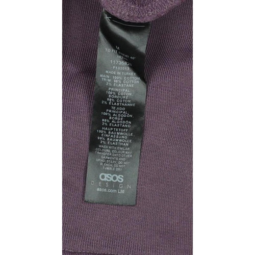 ASOS DESIGN Men’s Purple M Pullover Hoodie College Logo Pocket