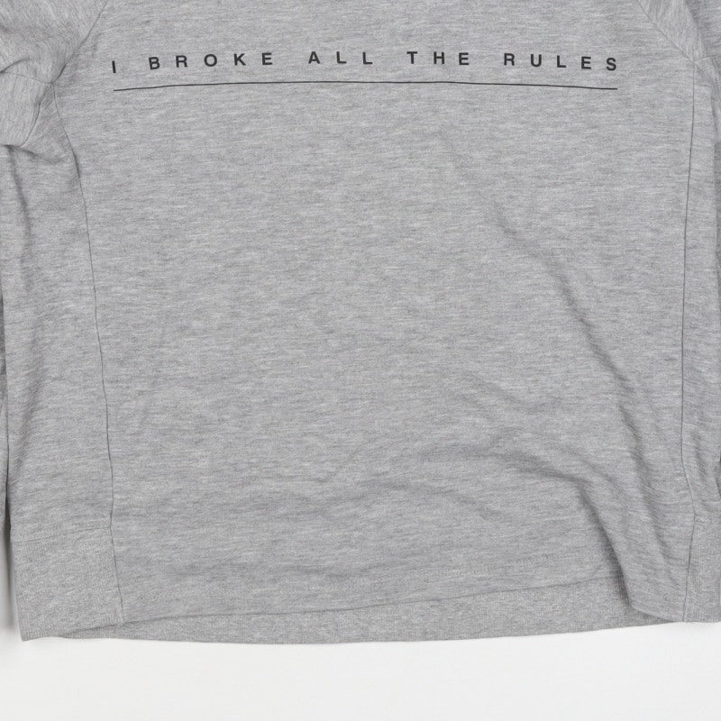 Additional view of Mango Teens Grey XS Pullover Sweatshirt Graphic Quote Raglan