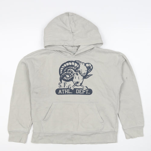 Gap Boys Beige Ram Graphic Pullover Hoodie 10-11 Years Fleece