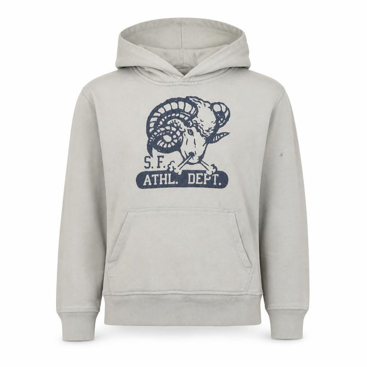 Gap Boys Beige Ram Graphic Pullover Hoodie 10-11 Years Fleece