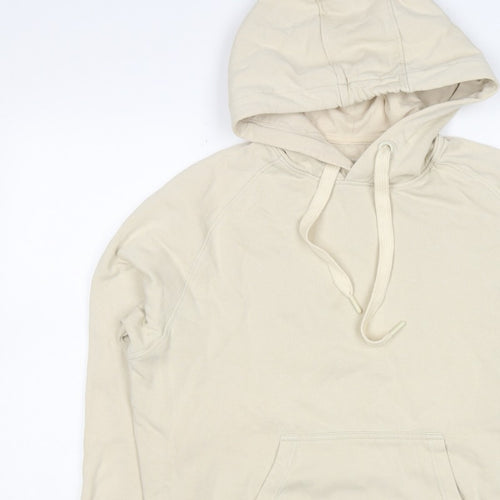 Folk Women's Ivory Size S Pullover Hooded Sweatshirt Logo Pocket