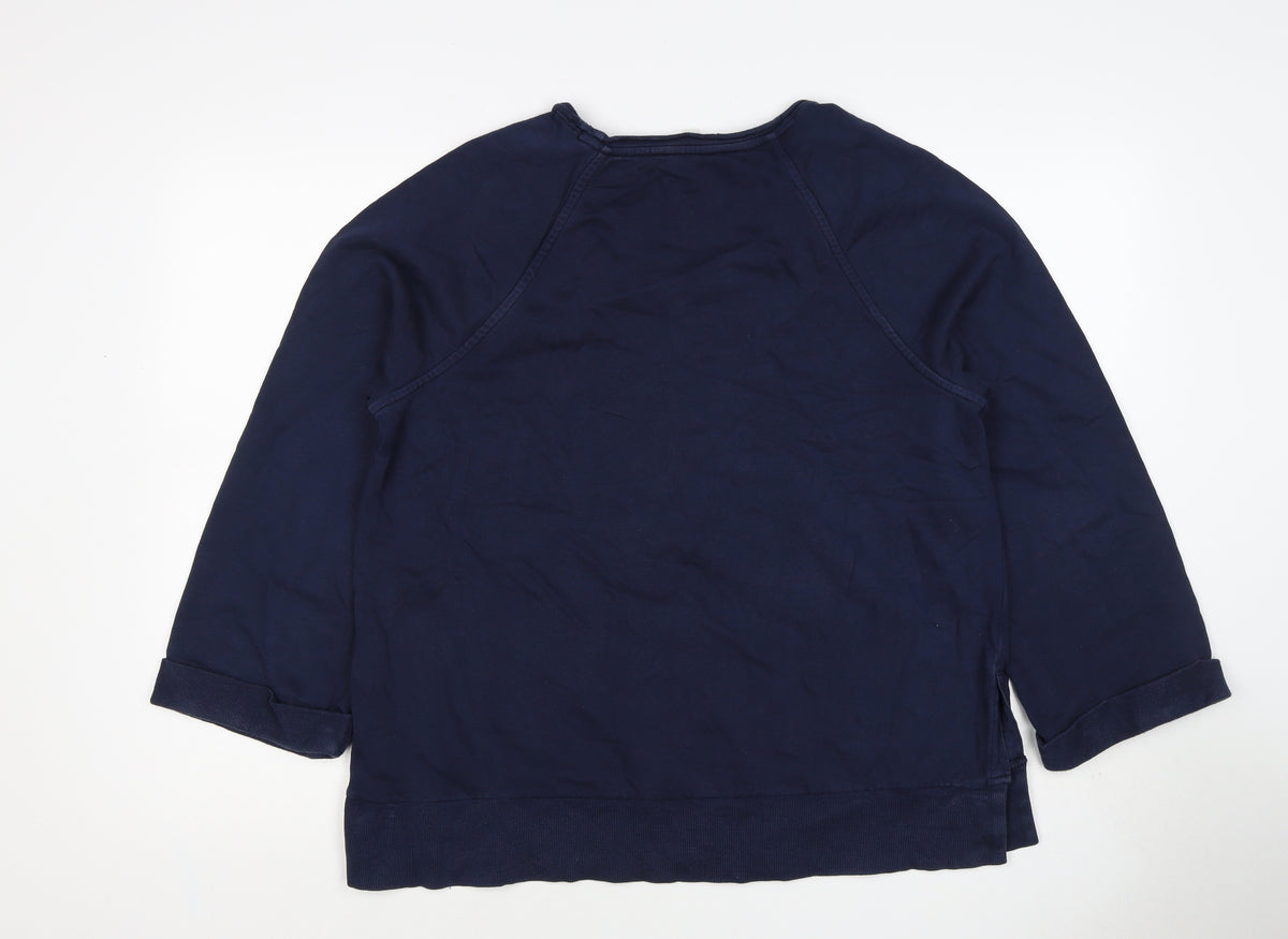 Per Una Women's Navy Blue M Pullover Sweatshirt Raglan