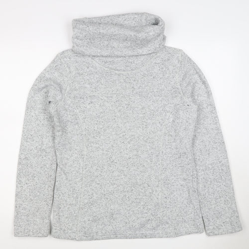 Mountain Warehouse Women Grey UK 12 Pullover Cowl Neck Fleece Sweatshirt