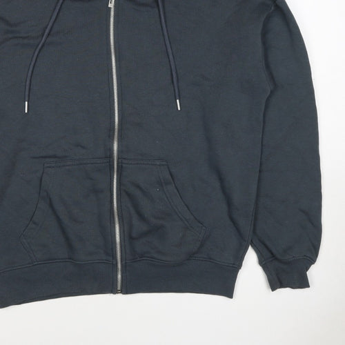 PrettyLittleThing Women Black XS Full Zip Hooded Fleece Hoodie Pockets