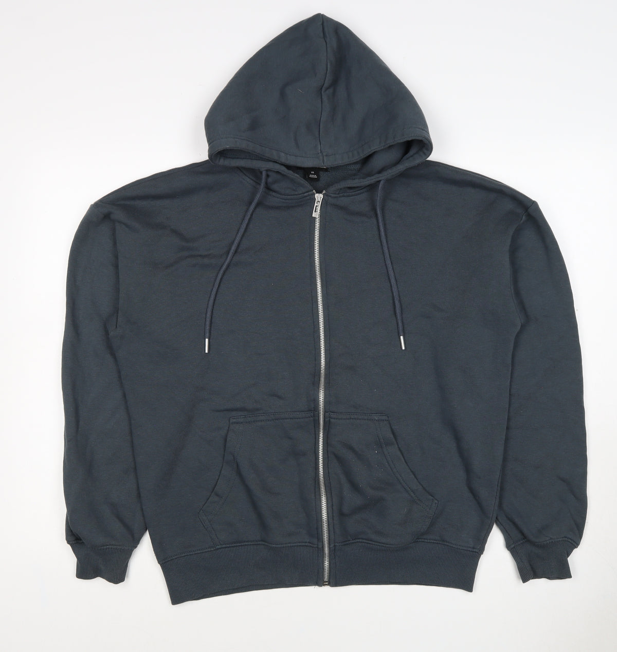 PrettyLittleThing Women Black XS Full Zip Hooded Fleece Hoodie Pockets