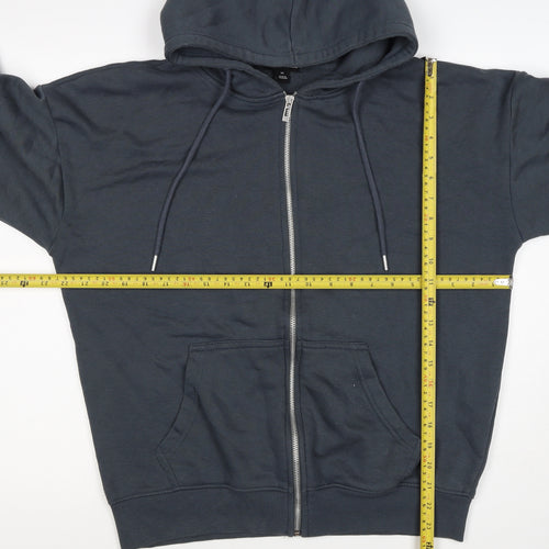 PrettyLittleThing Women Black XS Full Zip Hooded Fleece Hoodie Pockets
