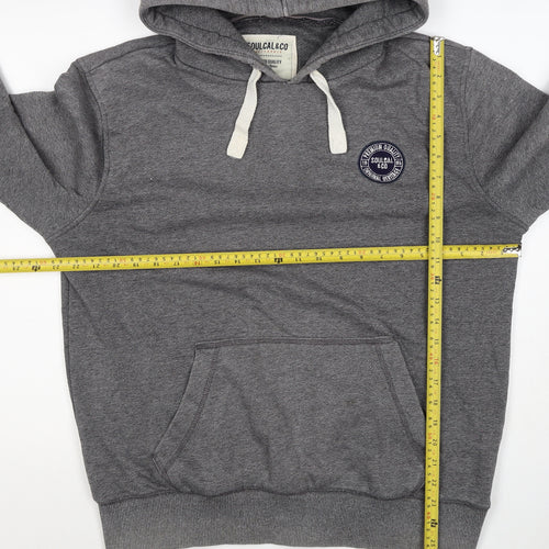Soulcal & Co Men Grey 2XL Pullover Hoodie Logo Kangaroo Pocket