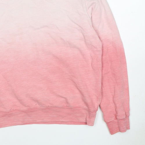 Marks & Spencer Women Pink Ombre M Pullover Crew Neck Sweatshirt