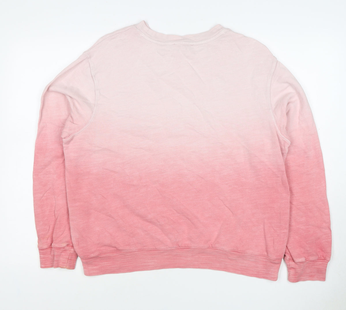 Marks & Spencer Women Pink Ombre M Pullover Crew Neck Sweatshirt