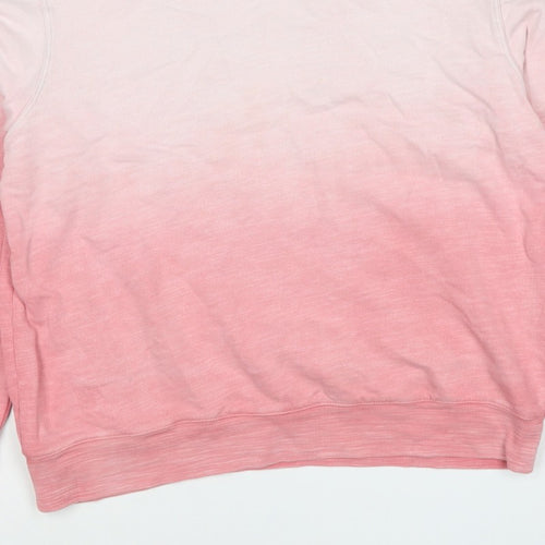 Marks & Spencer Women Pink Ombre M Pullover Crew Neck Sweatshirt