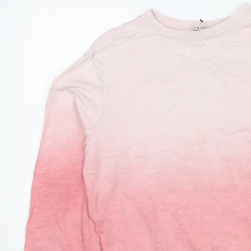 Marks & Spencer Women Pink Ombre M Pullover Crew Neck Sweatshirt