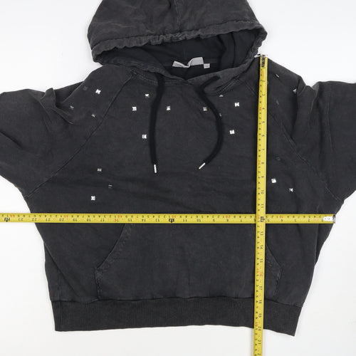 Clockhouse Women’s Black M Studded Pullover Hoodie Cotton