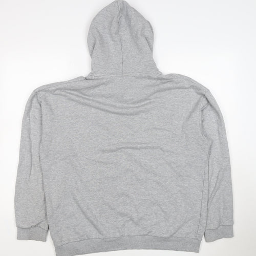 adidas Terrex Men’s Grey L Pullover Hooded Hiking Hoodie Logo