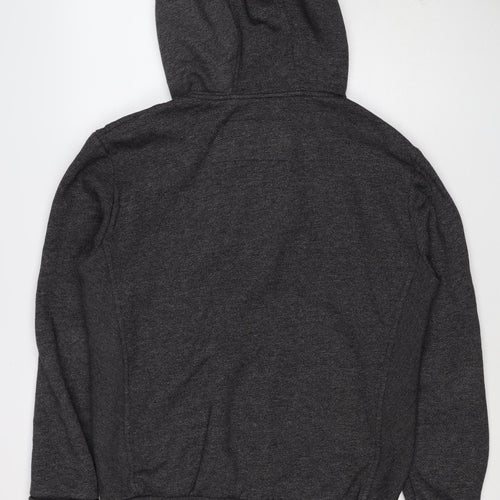 Superdry Men’s Grey XL Hooded Pullover Fleece Sweatshirt Zip Pocket