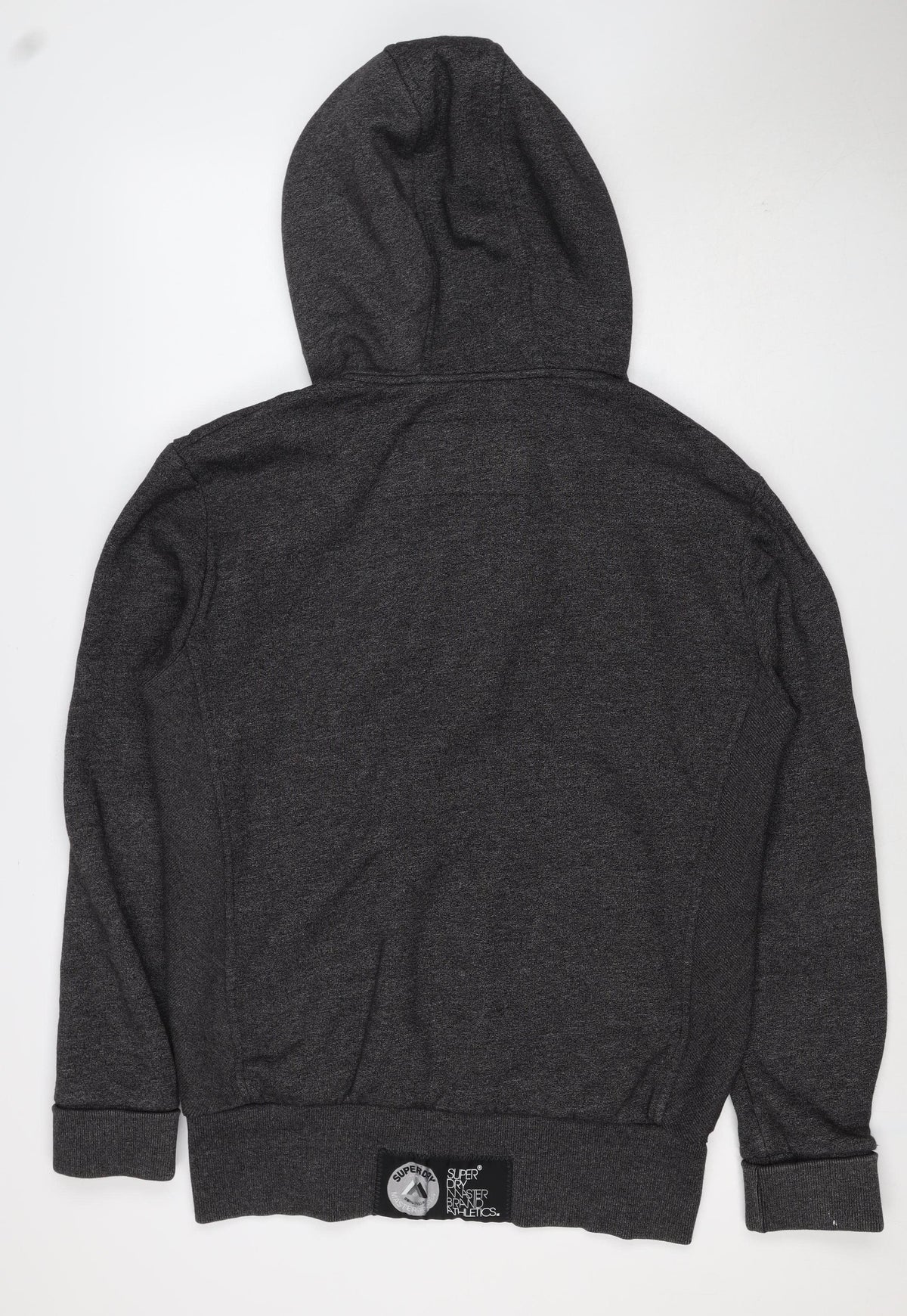 Superdry Men’s Grey XL Hooded Pullover Fleece Sweatshirt Zip Pocket
