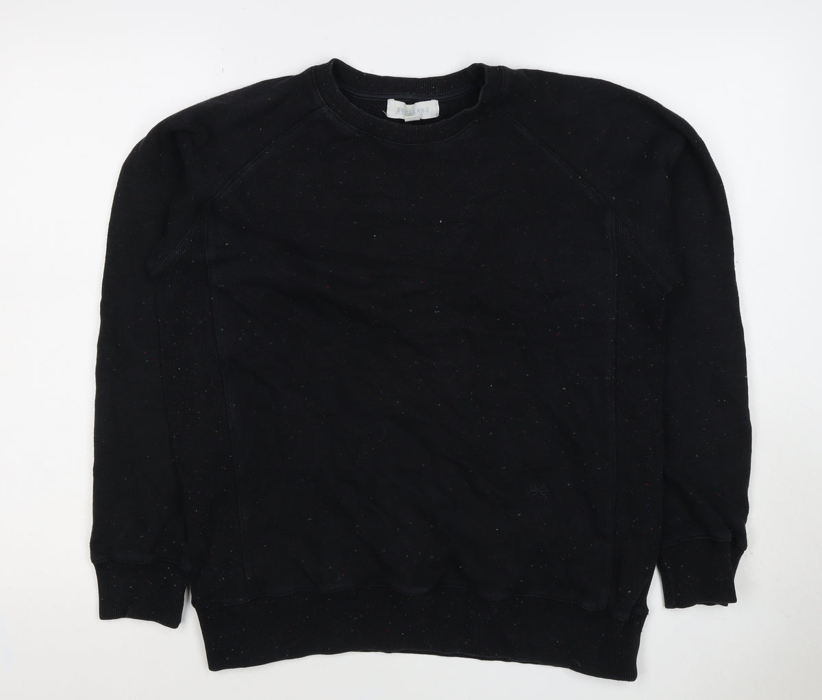 Back view of Soulland Men’s Black L Crew Neck Pullover Sweatshirt Logo