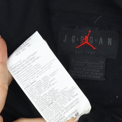 Jordan Girls Black Logo Pullover Hoodie Age 9 Years Fleece