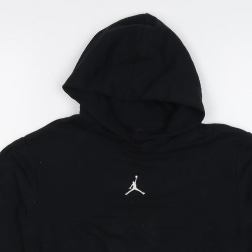 Jordan Girls Black Logo Pullover Hoodie Age 9 Years Fleece
