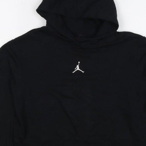 Jordan Girls Black Logo Pullover Hoodie Age 9 Years Fleece