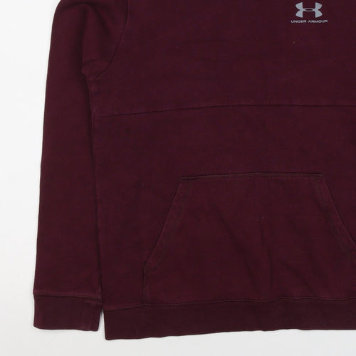 Under Armour Boys Purple XL ColdGear Logo Pullover Hoodie