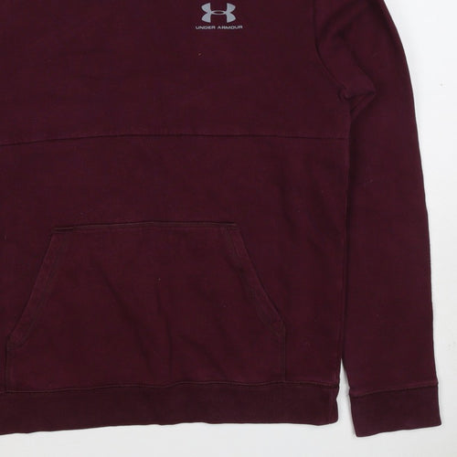 Under Armour Boys Purple XL ColdGear Logo Pullover Hoodie