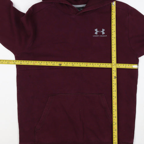 Under Armour Boys Purple XL ColdGear Logo Pullover Hoodie