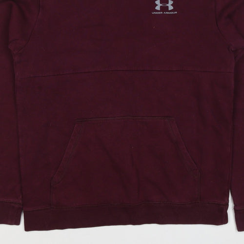 Under Armour Boys Purple XL ColdGear Logo Pullover Hoodie