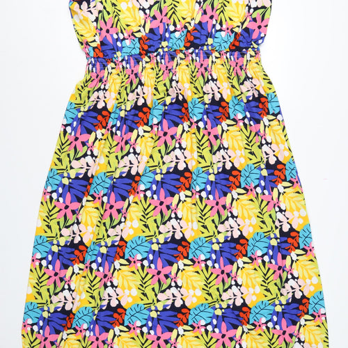 Studio Women’s Multicoloured Floral Midi A-Line Dress Size 24