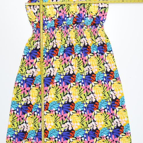 Studio Women’s Multicoloured Floral Midi A-Line Dress Size 24