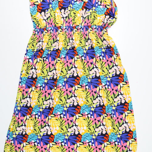 Studio Women’s Multicoloured Floral Midi A-Line Dress Size 24