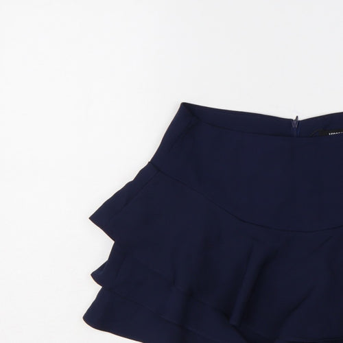 Missguided Women’s Navy Blue M High Rise Ruffle Layered Shorts