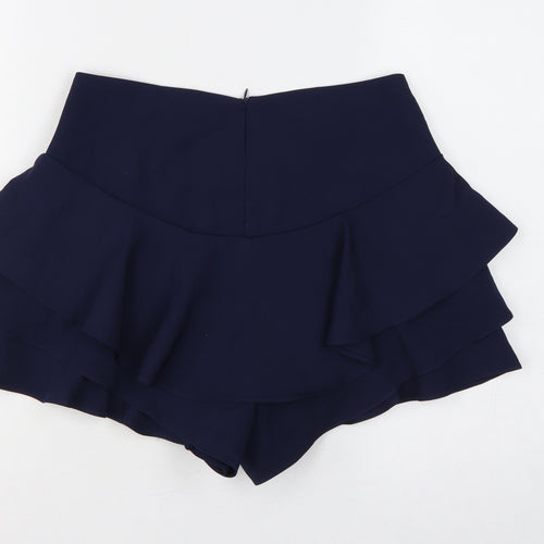 Missguided Women’s Navy Blue M High Rise Ruffle Layered Shorts