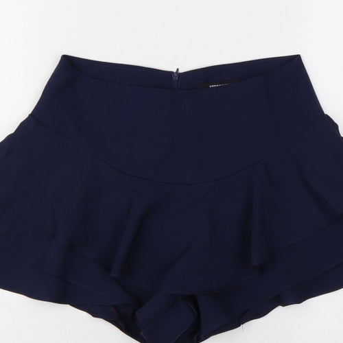 Missguided Women’s Navy Blue M High Rise Ruffle Layered Shorts
