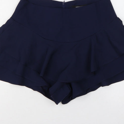 Missguided Women’s Navy Blue M High Rise Ruffle Layered Shorts