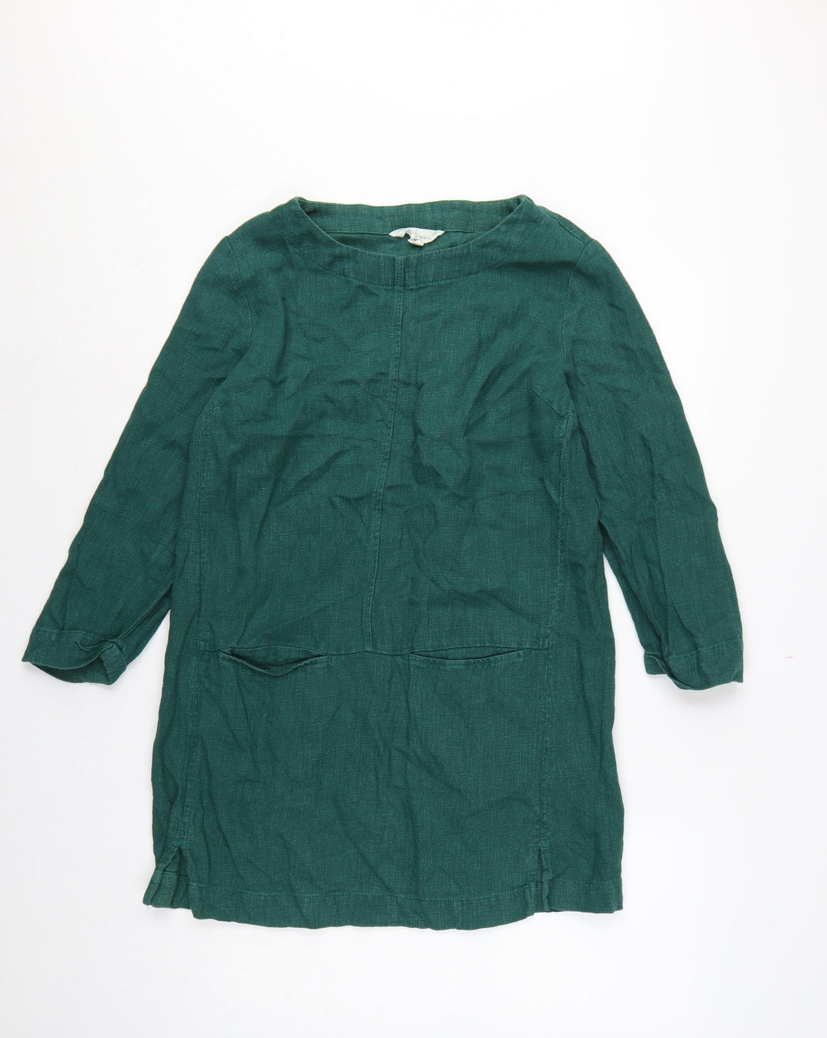 Seasalt Cornwall Women’s Green UK 10 Shift Tunic Dress Ramie Cotton