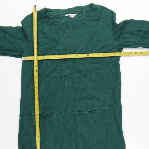 Seasalt Cornwall Women’s Green UK 10 Shift Tunic Dress Ramie Cotton