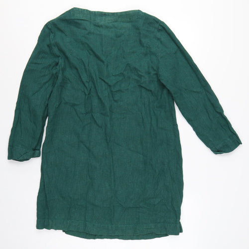 Seasalt Cornwall Women’s Green UK 10 Shift Tunic Dress Ramie Cotton