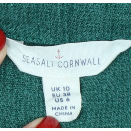 Seasalt Cornwall Women’s Green UK 10 Shift Tunic Dress Ramie Cotton
