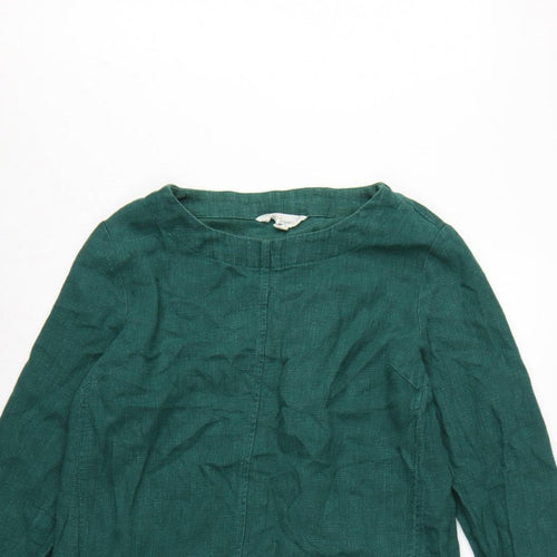 Seasalt Cornwall Women’s Green UK 10 Shift Tunic Dress Ramie Cotton
