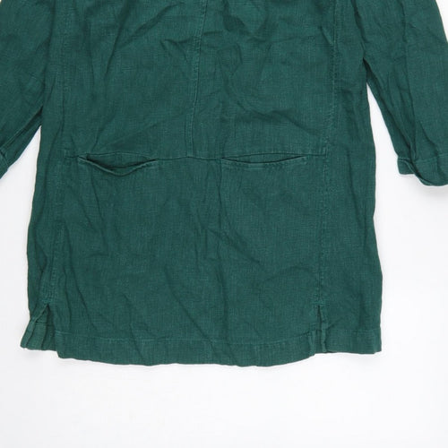Seasalt Cornwall Women’s Green UK 10 Shift Tunic Dress Ramie Cotton