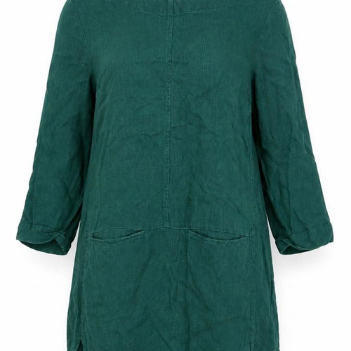 Seasalt Cornwall Women’s Green UK 10 Shift Tunic Dress Ramie Cotton