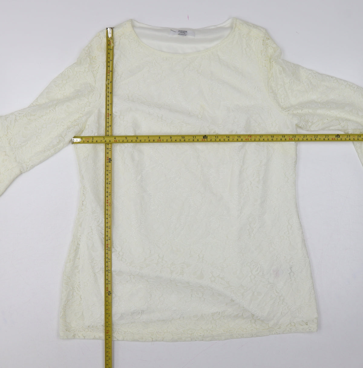 Joanna Hope Women Ivory UK 18 Floral Lace Bell Sleeve Lined Blouse