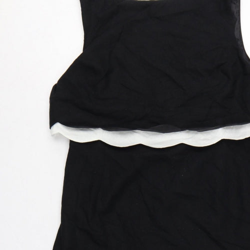 The Collection Debenhams Women Black White UK 18 Shift Dress Layered