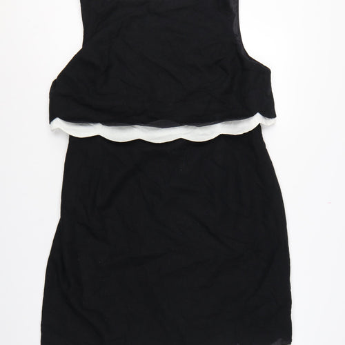 The Collection Debenhams Women Black White UK 18 Shift Dress Layered