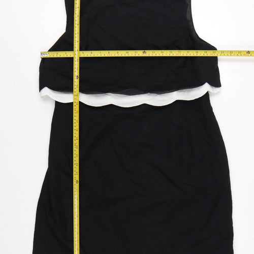 The Collection Debenhams Women Black White UK 18 Shift Dress Layered