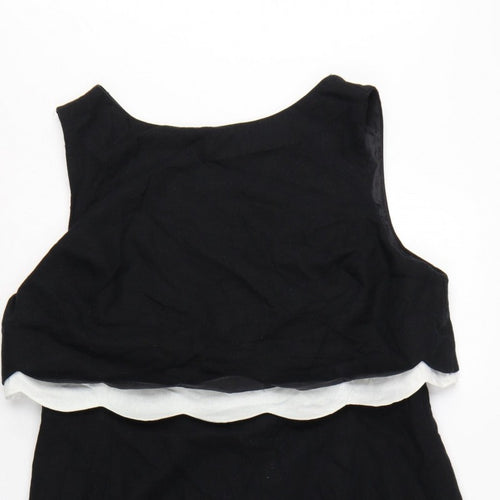 The Collection Debenhams Women Black White UK 18 Shift Dress Layered