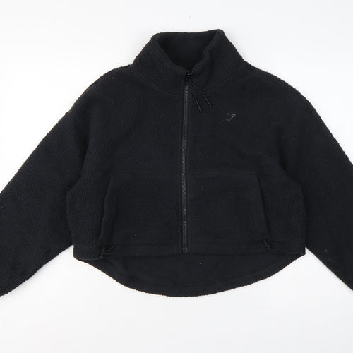 Gymshark Women’s Black XS Oversized Teddy Fleece Full Zip Jacket